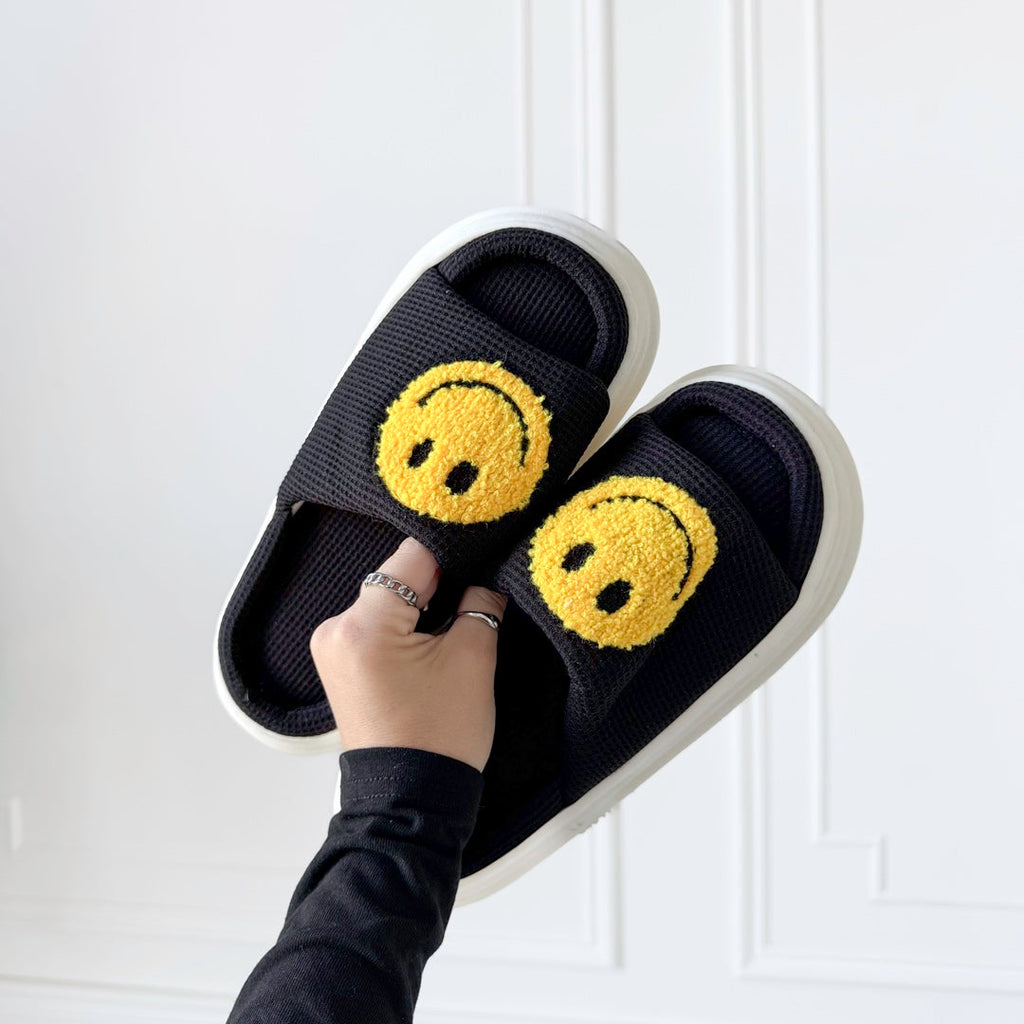 Happy Face Platform Slides Sandals