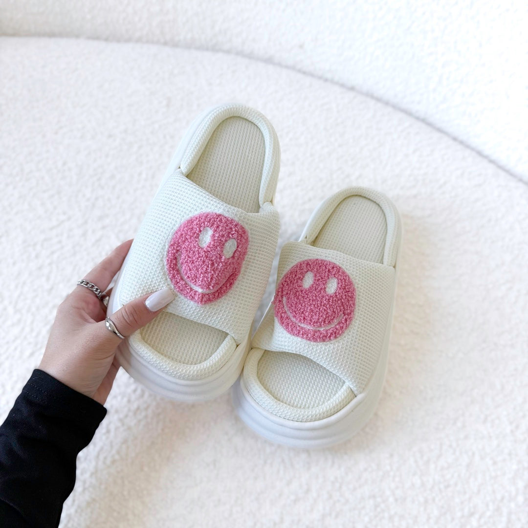 Happy Face Platform Slides Sandals