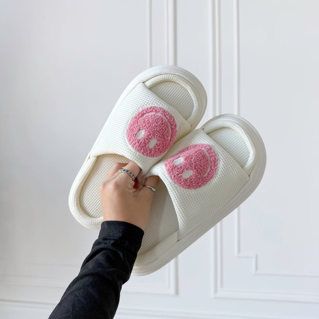 Happy Face Platform Slides Sandals