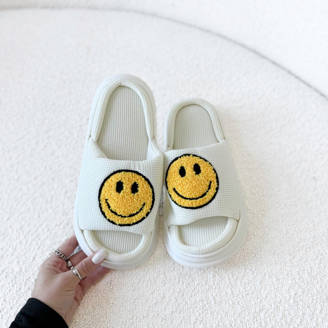 Happy Face Platform Slides Sandals